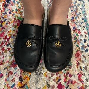 Tory Burch black leather mules 
Size 10